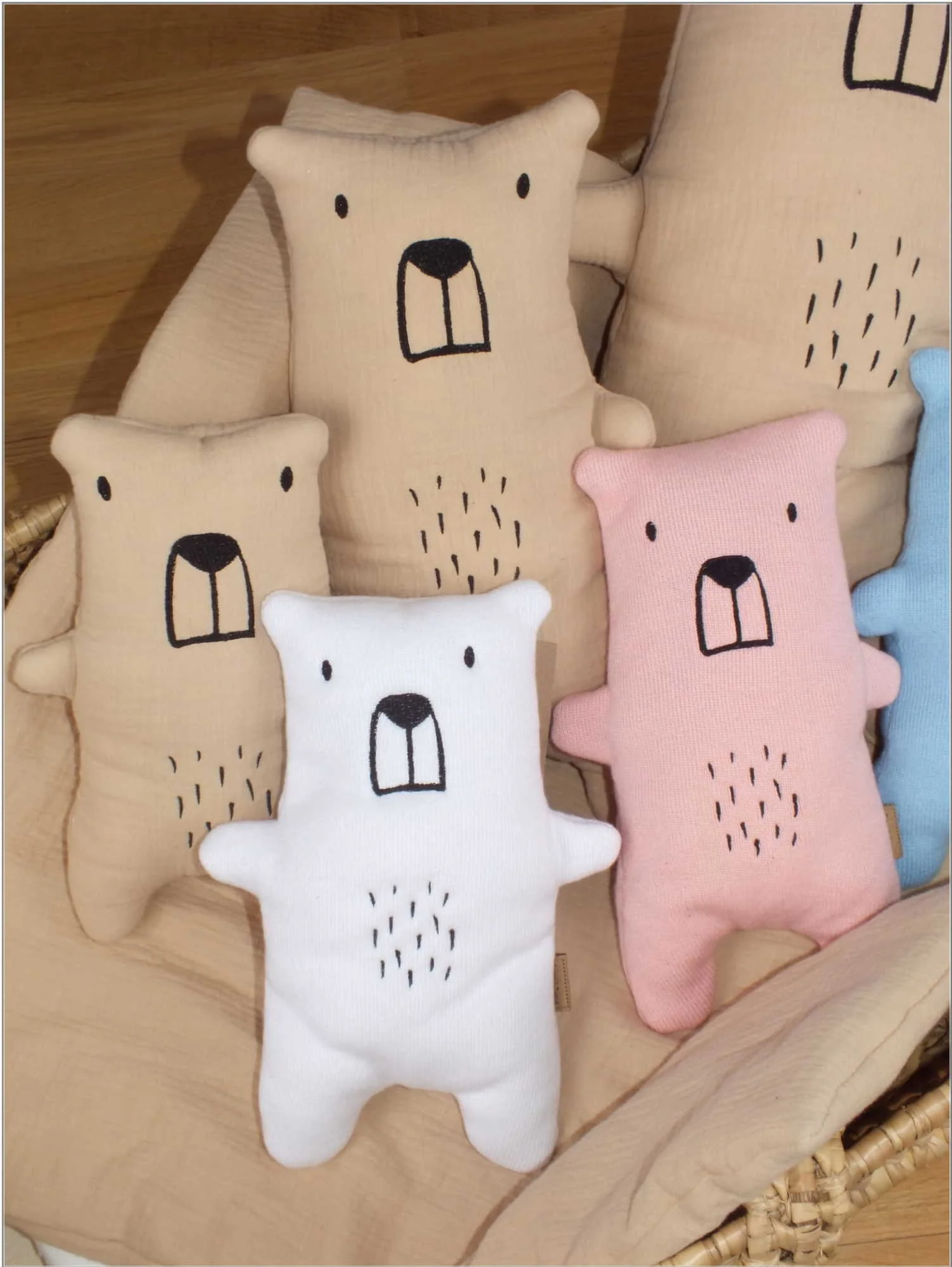 Z&Z Mazlíček, hračka pro miminka Maxi Bear 46 cm, bílý