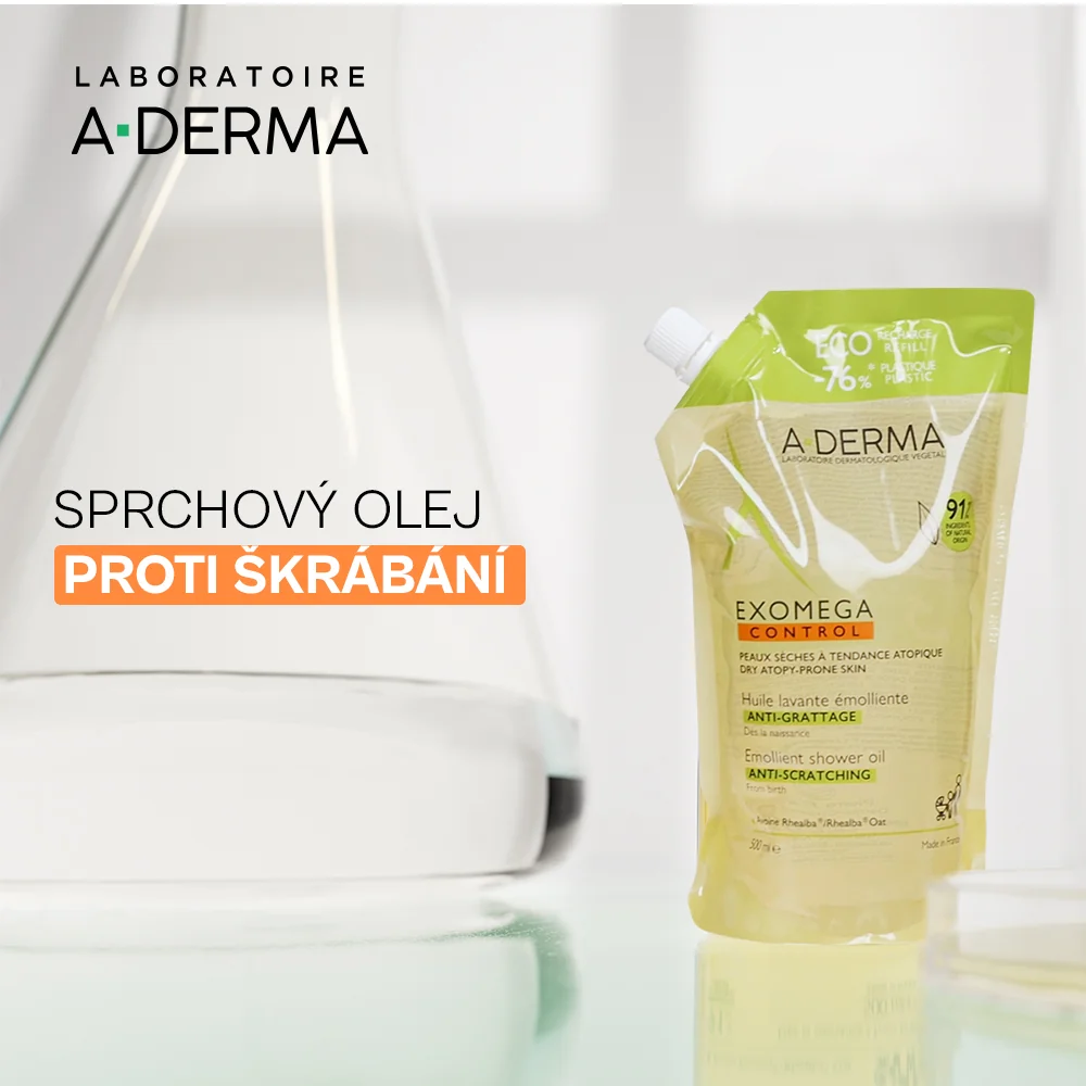 A-Derma Exomega Control Sprchový olej ECO náplň 500 ml