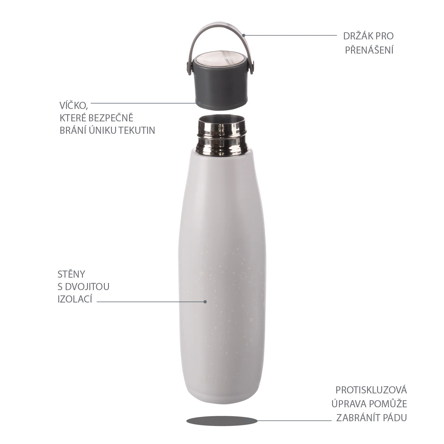 Zopa Termoska na tekutiny s držákem 480 ml, Safari 4