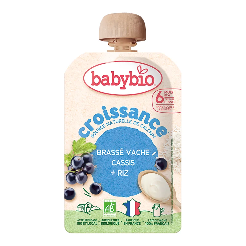 Babybio Mléčná svačinka s černým rybízem a rýží 100 g