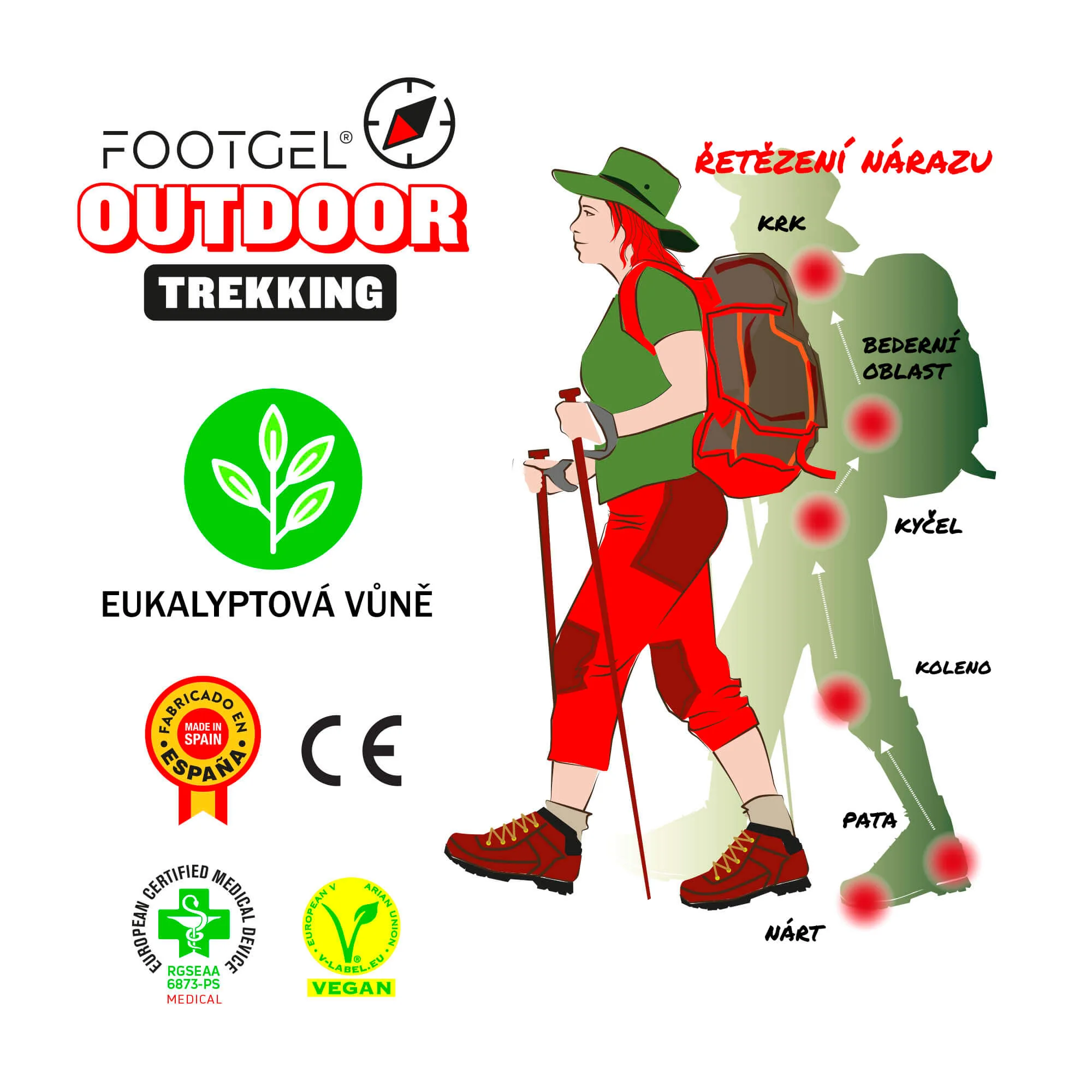 FOOTGEL Vložky do bot OUTDOOR EU 39-42
