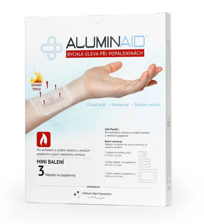 ALUMINAID Náplasti na popáleniny Mini balení 3ks