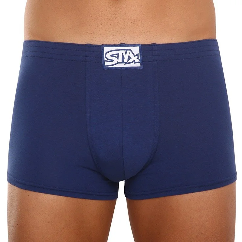 Styx Pánské boxerky klasická guma modré (Q968) S