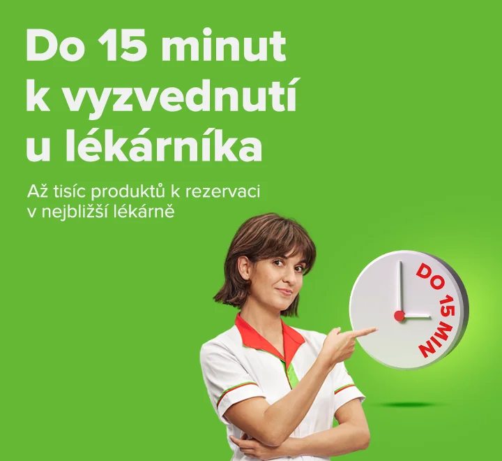 Do 15 minut k vyzvednutí u lékárníka Do 15 minut k vyzvednutí u lékárníka