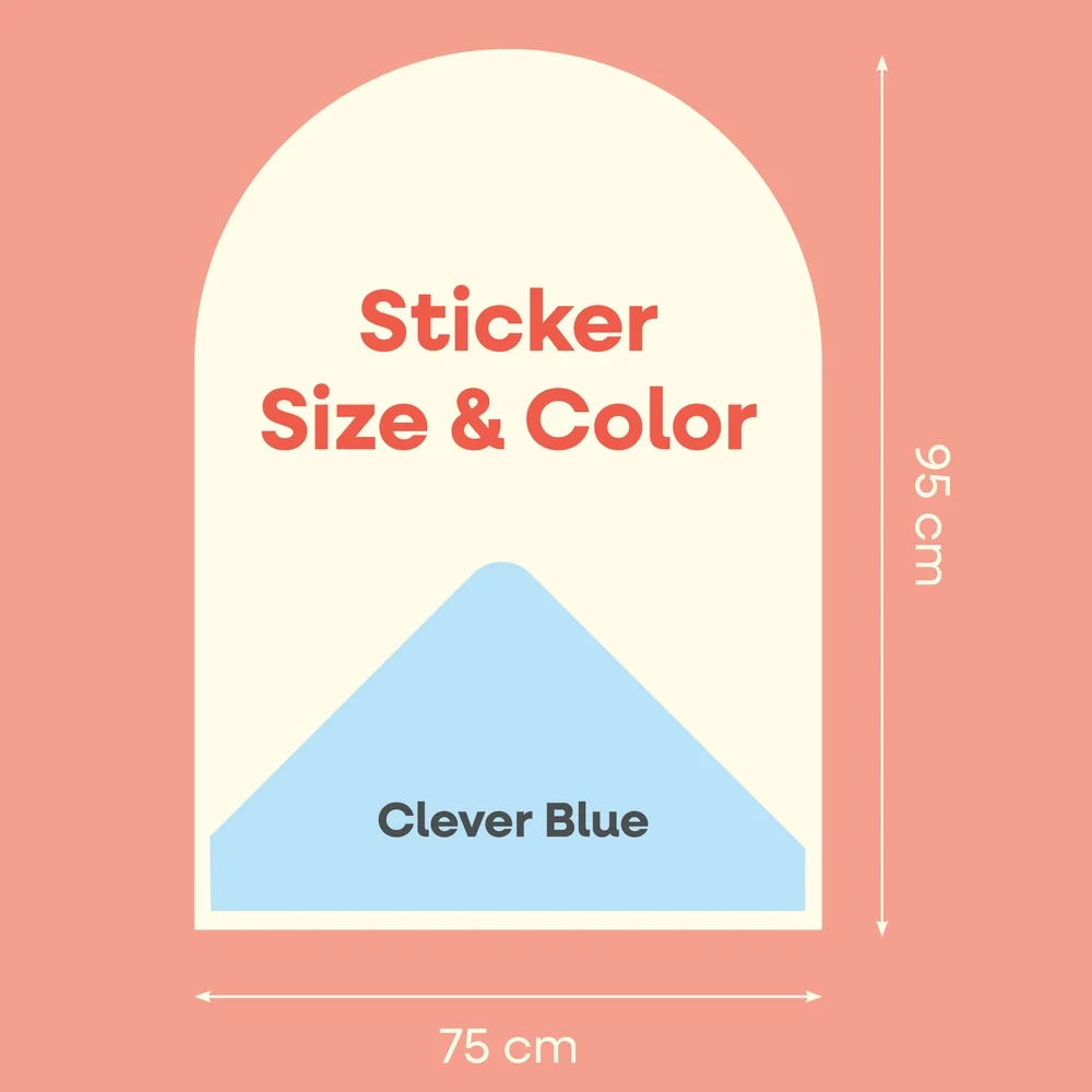 Cleverclixx Magnetická nástěnná fólie Clever Blue, 95 × 75 cm