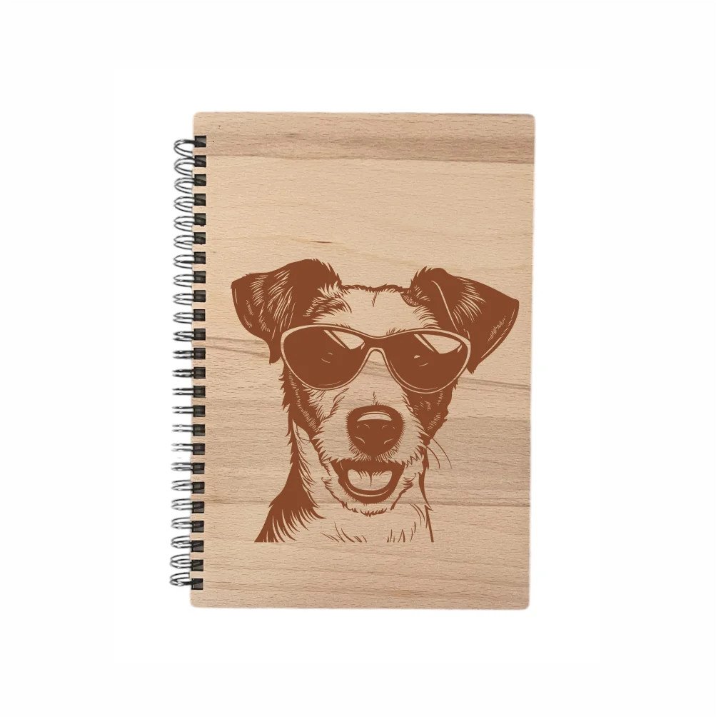 MA-NU Notýsek A5 brýle - bílý papír Jack Russell teriér