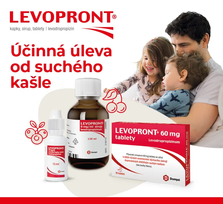 Levopront – účinná úleva od suchého kašle Levopront – účinná úleva od suchého kašle