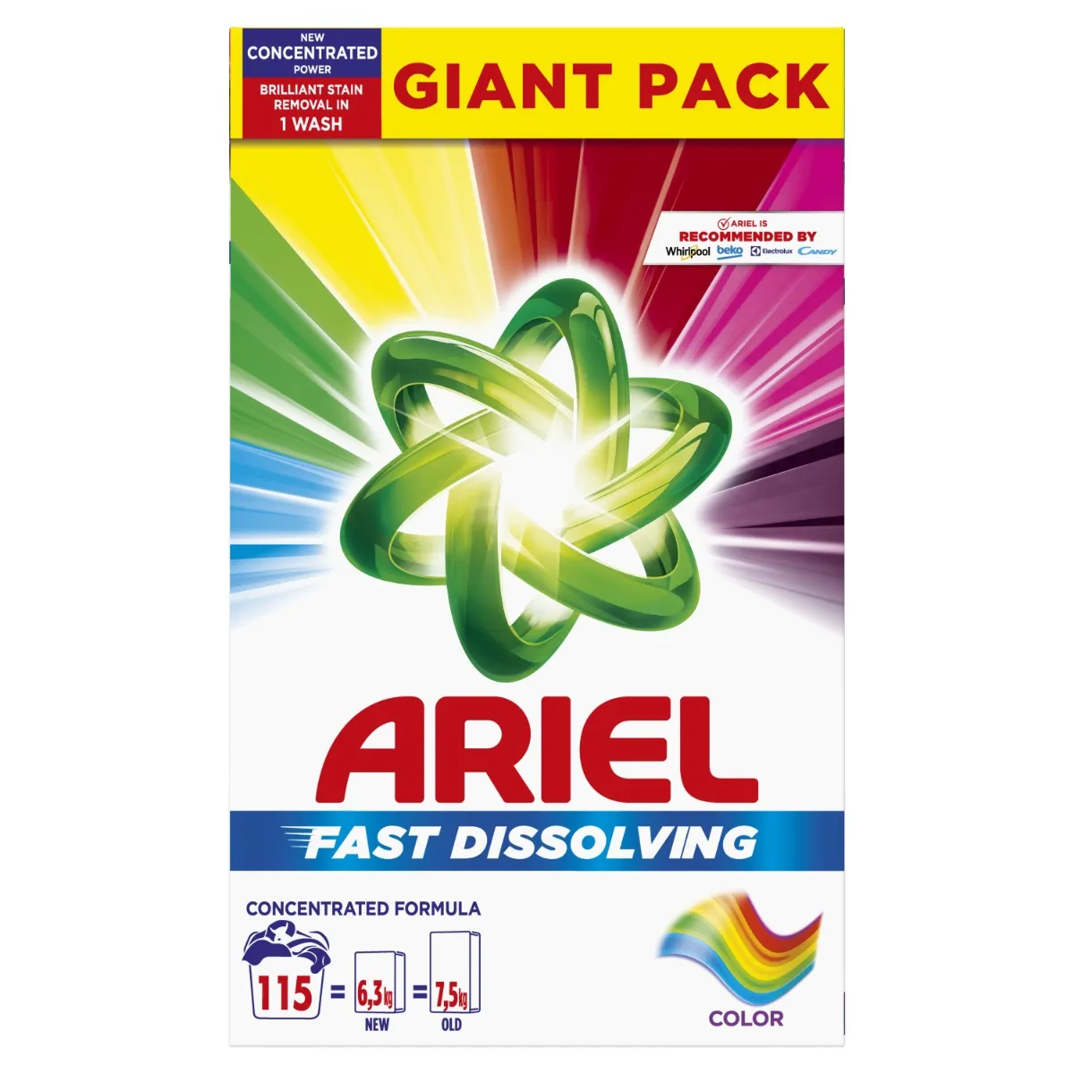 Ariel Color Prášek na praní 6,325 kg 115 praní