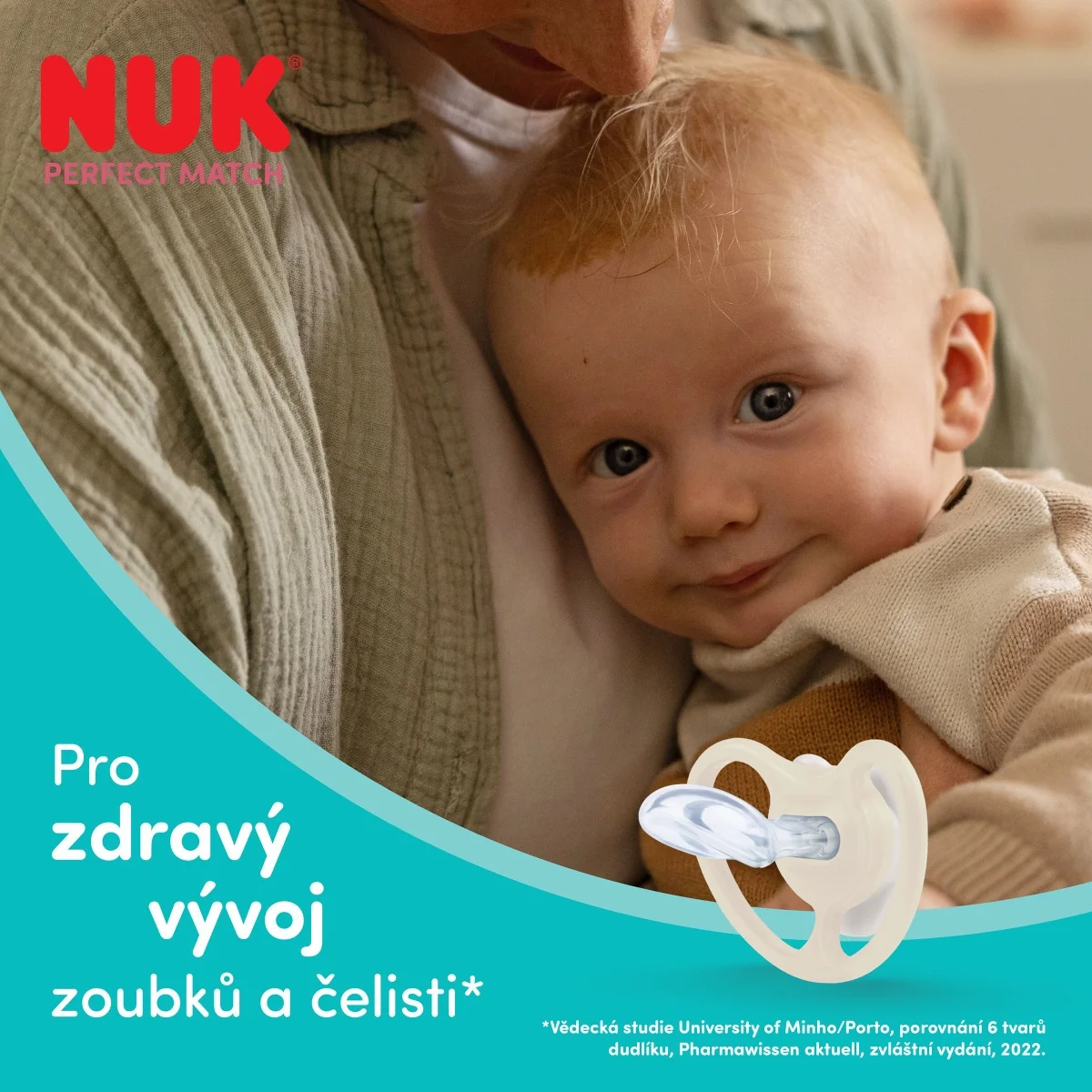 NUK Perfect Match Air Night Dudlík 0–6m box 2 ks firefly/lion