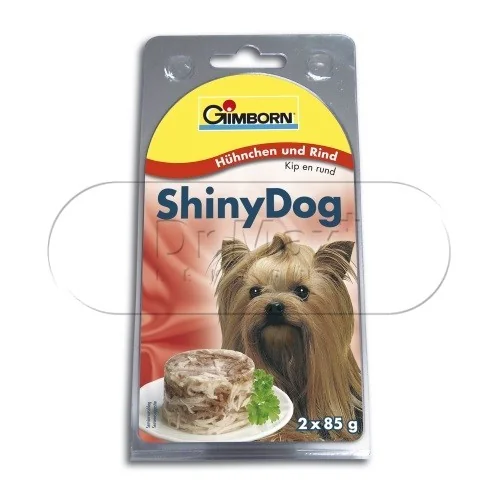 ShinyDog konzerva kuřecí+hovězí 2x85g
