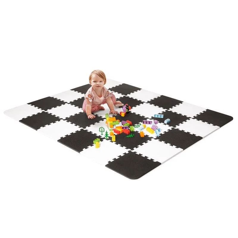 Kinderkraft Podložka pěnová puzzle Luno 150 x 180 cm Black, 30 ks