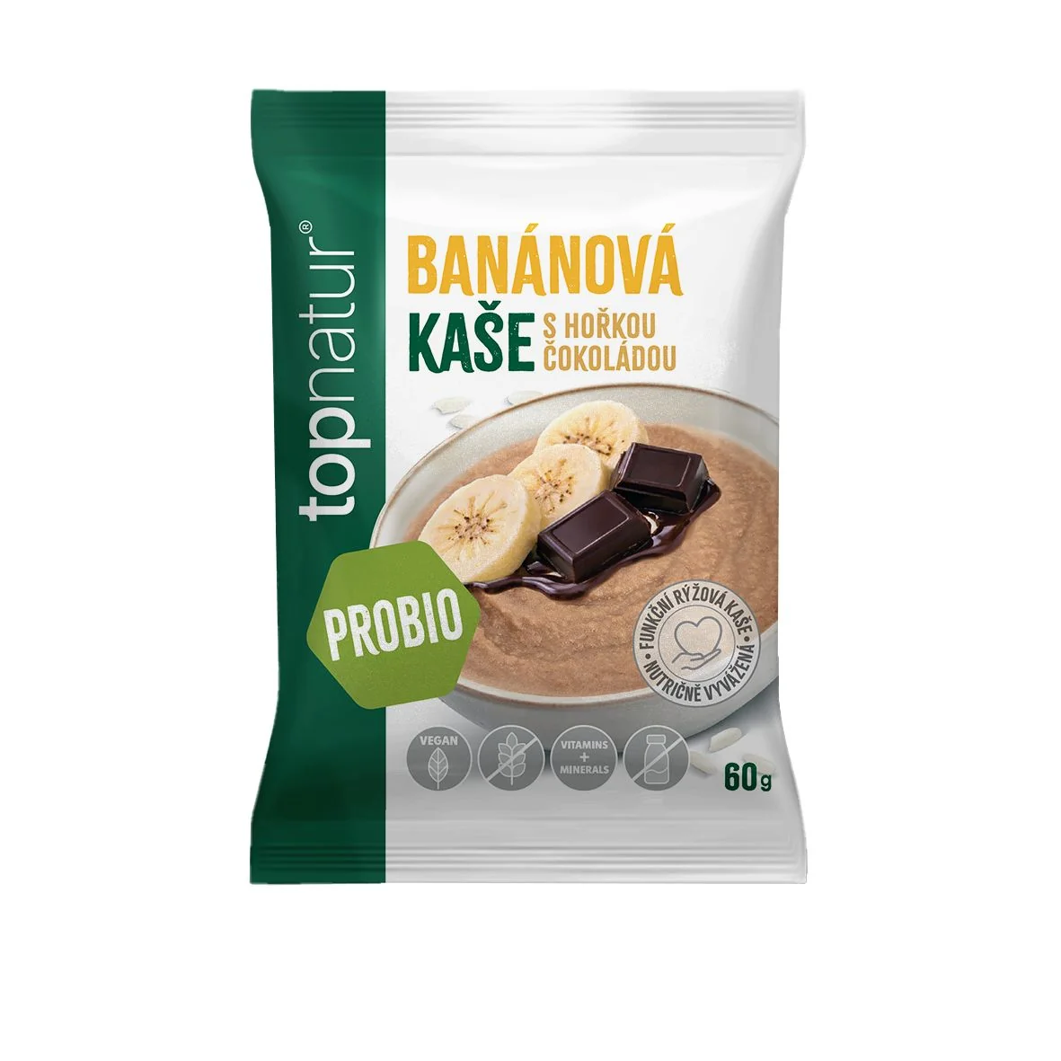 Topnatur Probio banán s čokoládou kaše 60 g