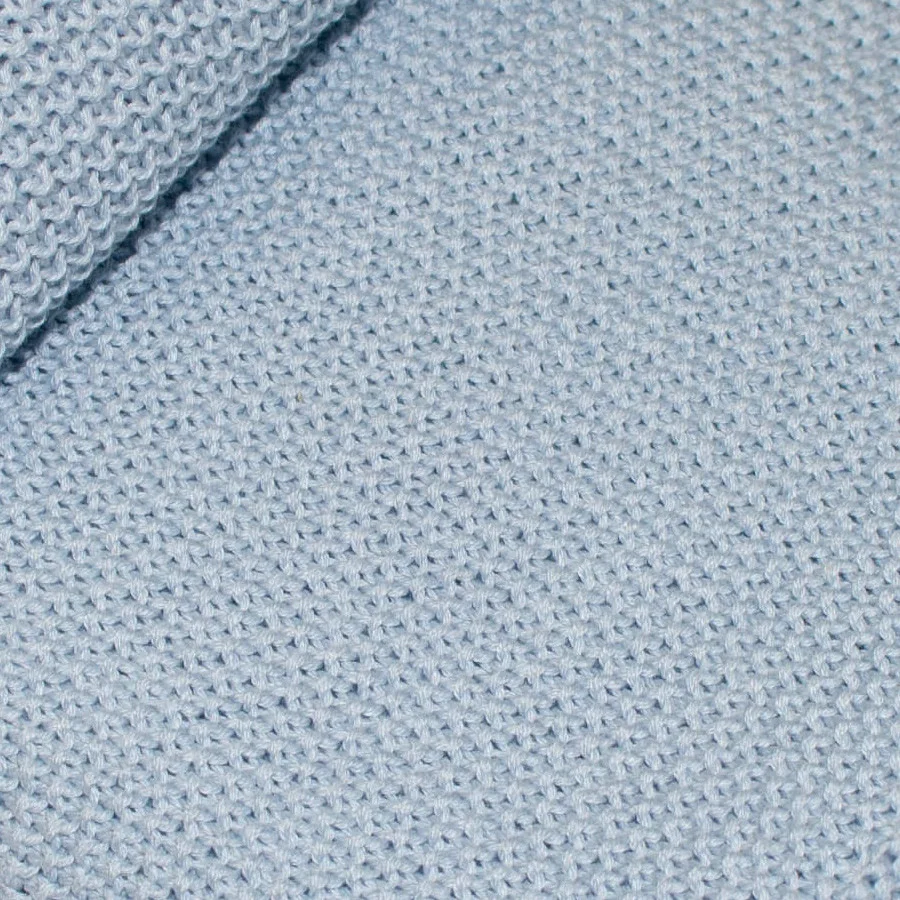 Baby Nellys Bavlněná deka, dečka pletená, BASIC, 80x90cm, šedá