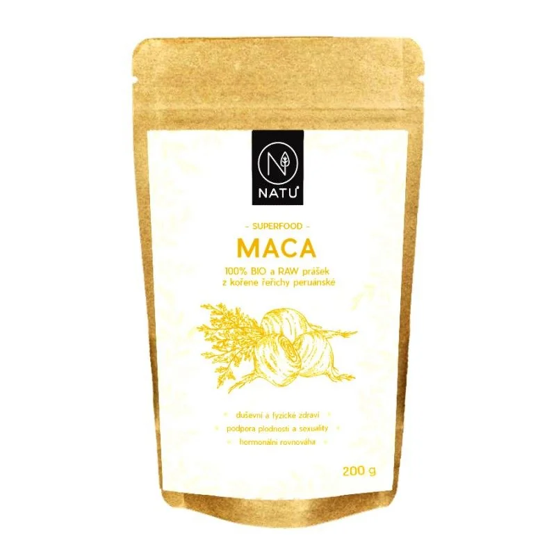 NATU Maca žlutá BIO prášek 200 g
