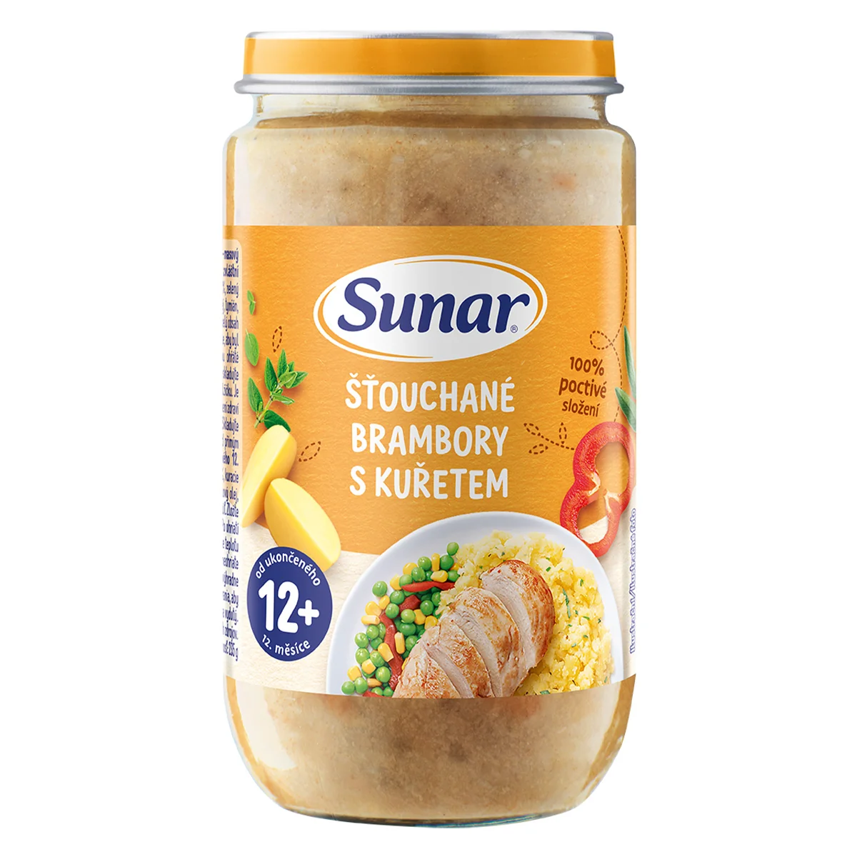 Sunar Příkrm šťouchané brambory s kuřetem 12m+ 235 g