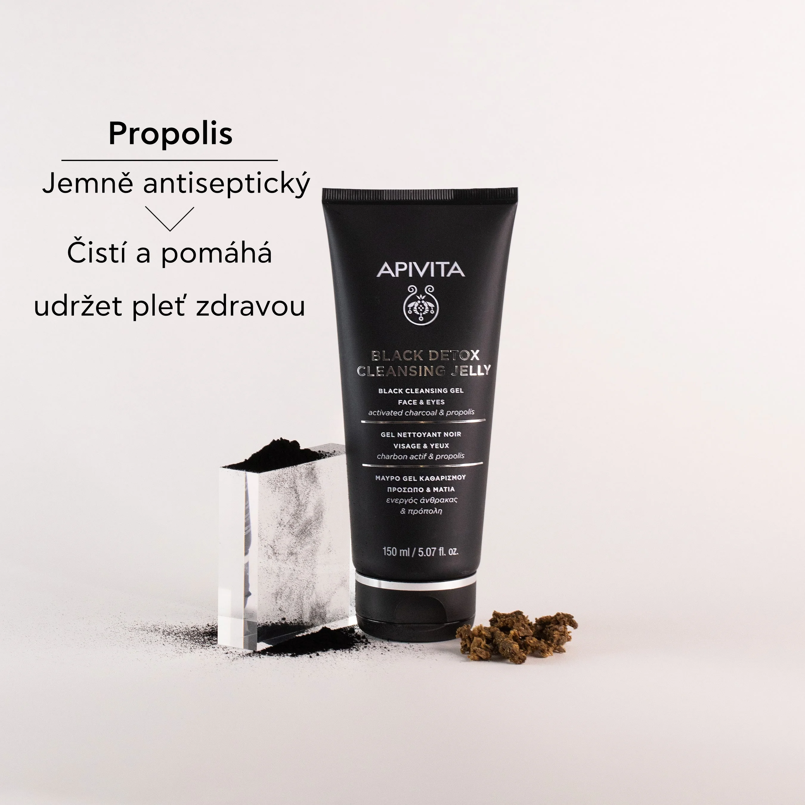APIVITA Black Detox Cleansing Jelly černý čisticí gel 150 ml