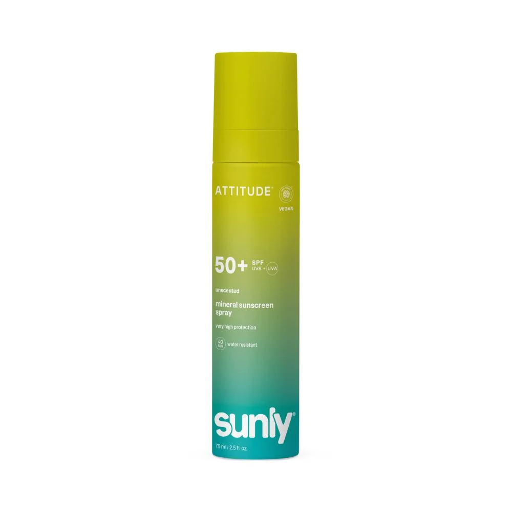 ATTITUDE Sunly Minerální opalovací krém ve spreji SPF 50+ bez vůně 75 ml