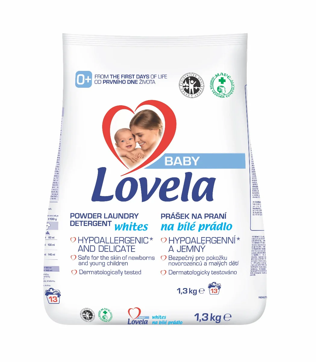 Lovela Baby Prášek na bílé prádlo 1,3 kg