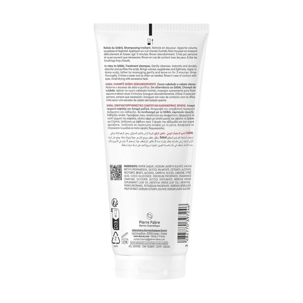 Ducray Sabal Argeal Šampon absorbující kožní maz 200 ml
