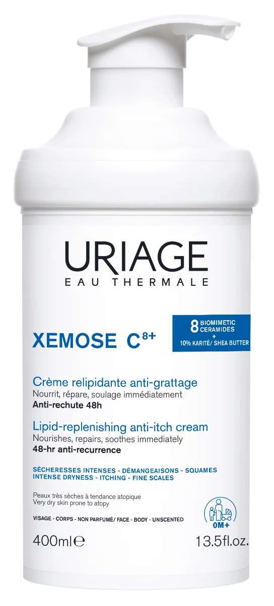 Uriage Xémose C8+ Relipidační zklidňující krém pro suchou až atopickou pokožku 400 ml