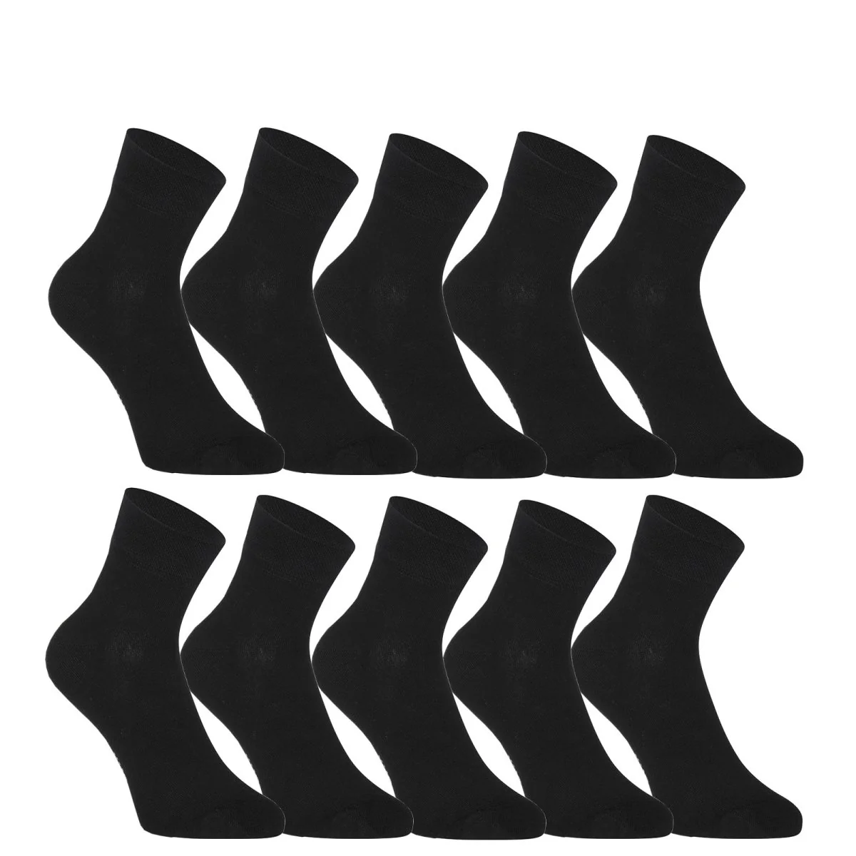 Styx 10PACK ponožky kotníkové bambusové černé (10HBK960)  L