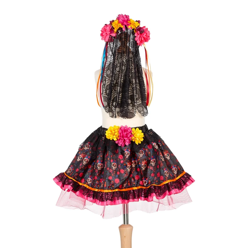 Souza! Dětský halloweenský kostým - sukně se závojem Marisol - 5-7 let, 110-122 cm