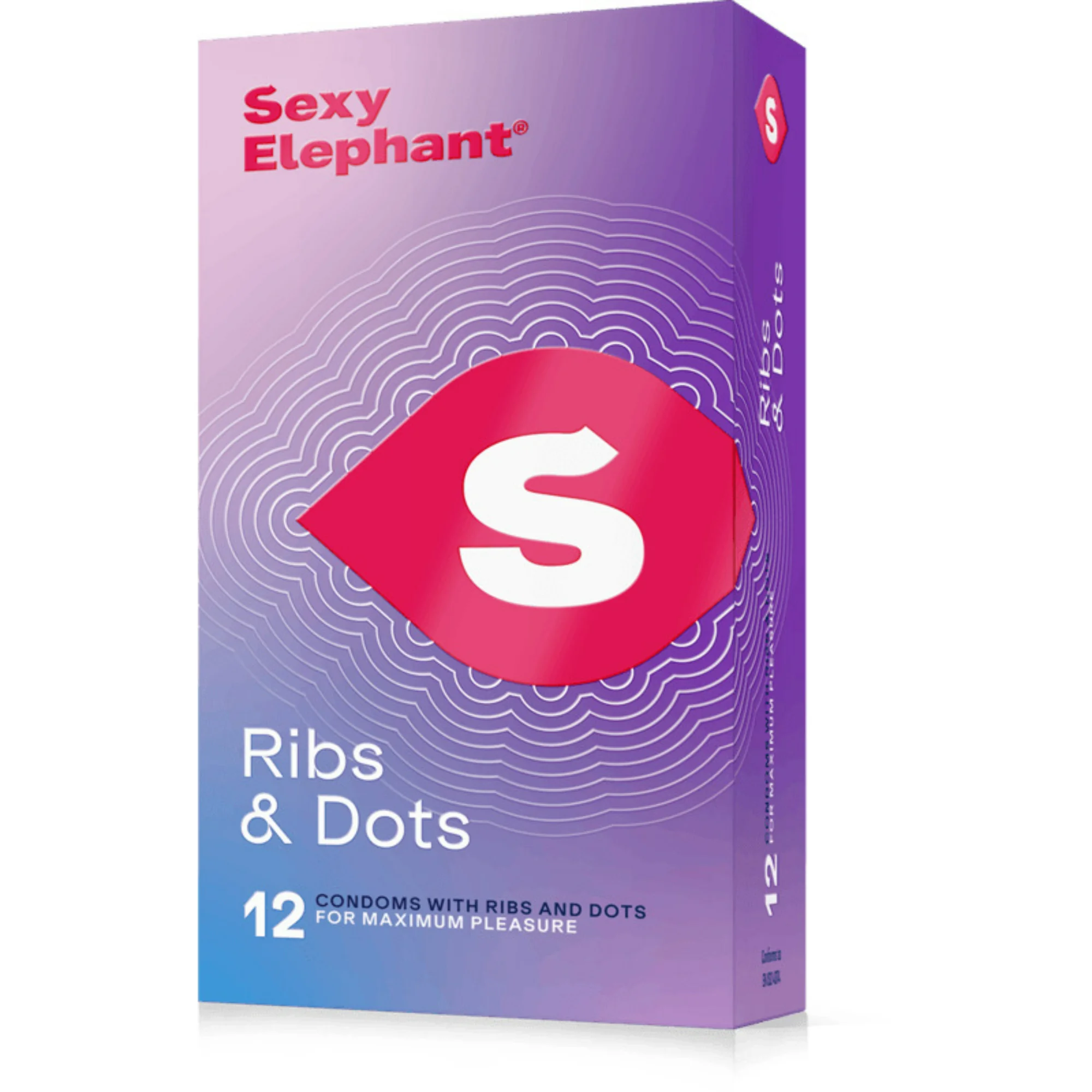 Sexy Elephant Vroubkované kondomy Ribs & Dots (12 ks)