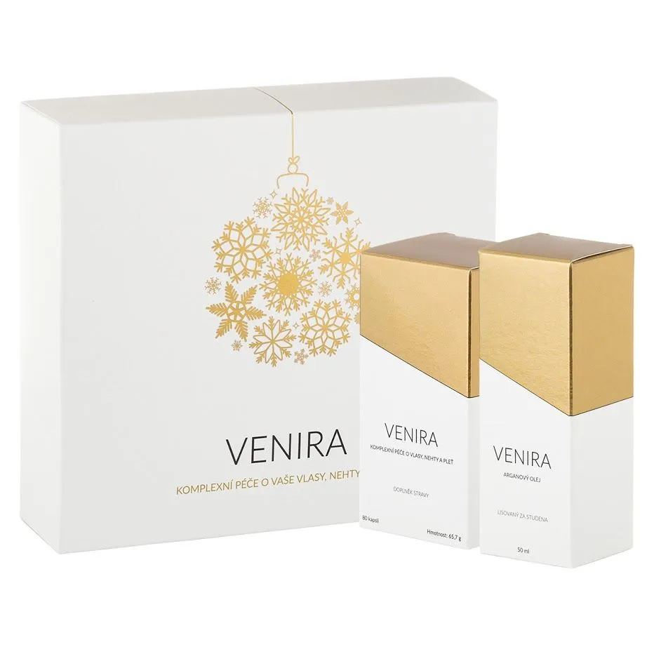 Venira 80 kapslí + Arganový olej 50 ml dárkový set