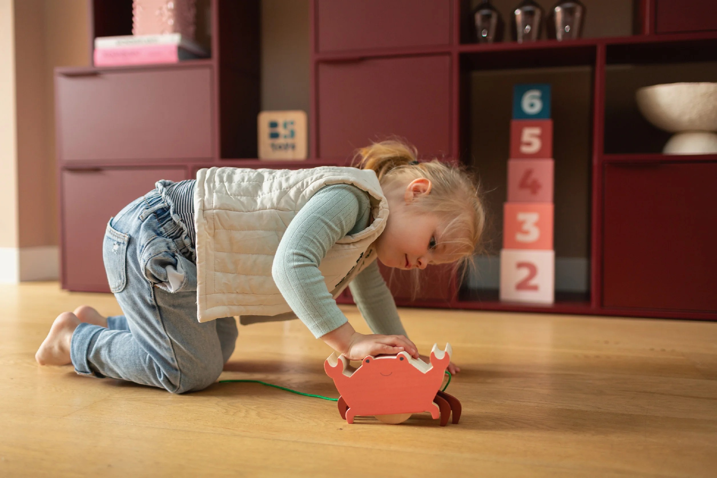 BS Toys Tahací hračka - veselý krab