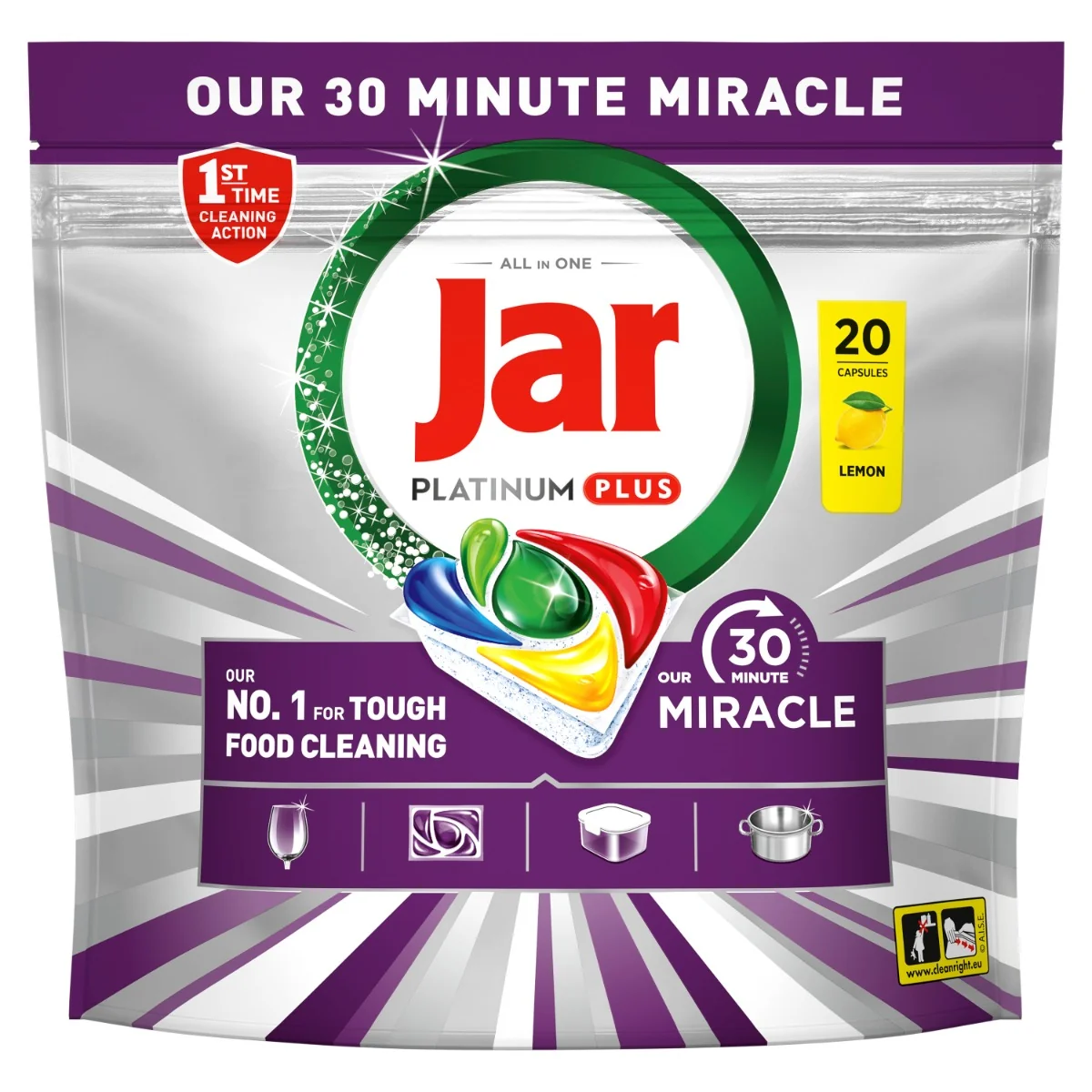 Jar Platinum Plus 30 Minute Miracle kapsle do myčky 100 ks