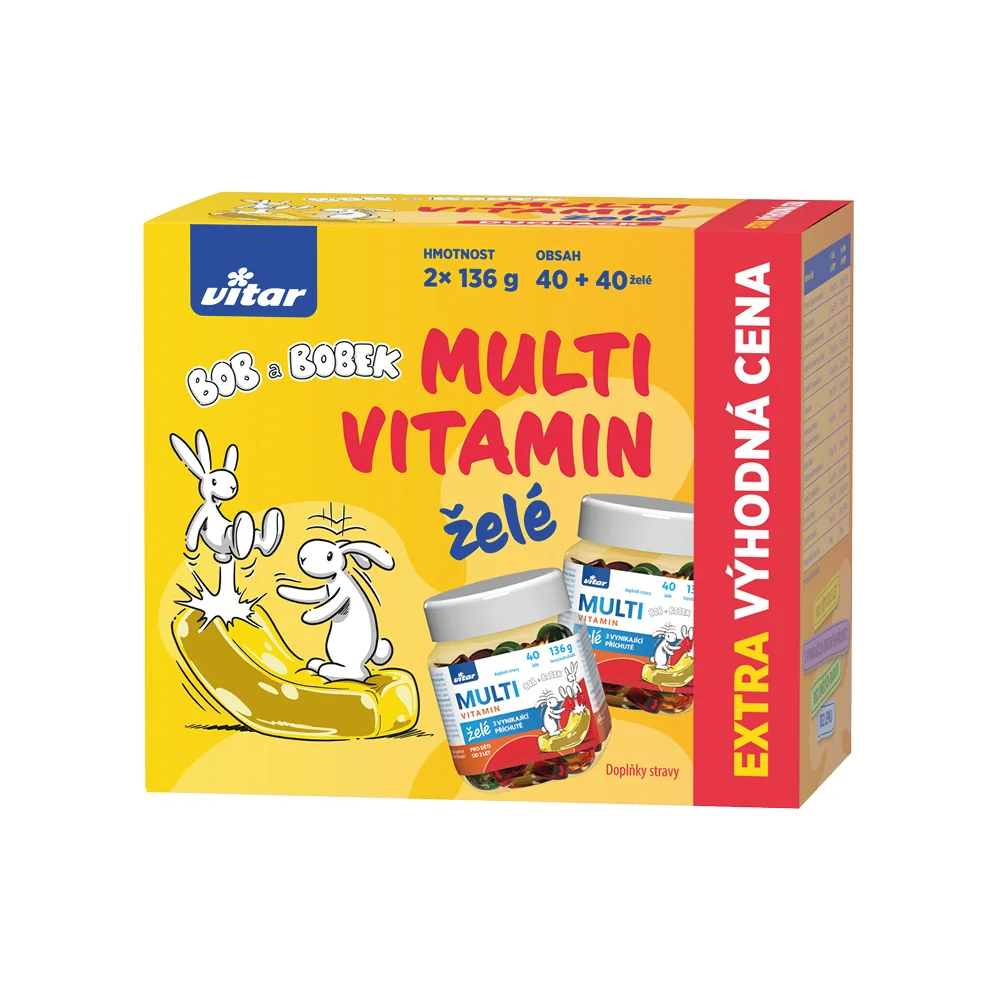 Vitar Kids Multivitamin Bob a Bobek želé 2x40 ks