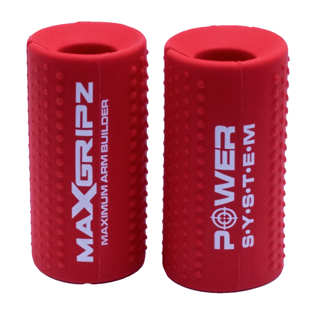 Power System Gripy na posilovací tyč MAX GRIPZ červené - M