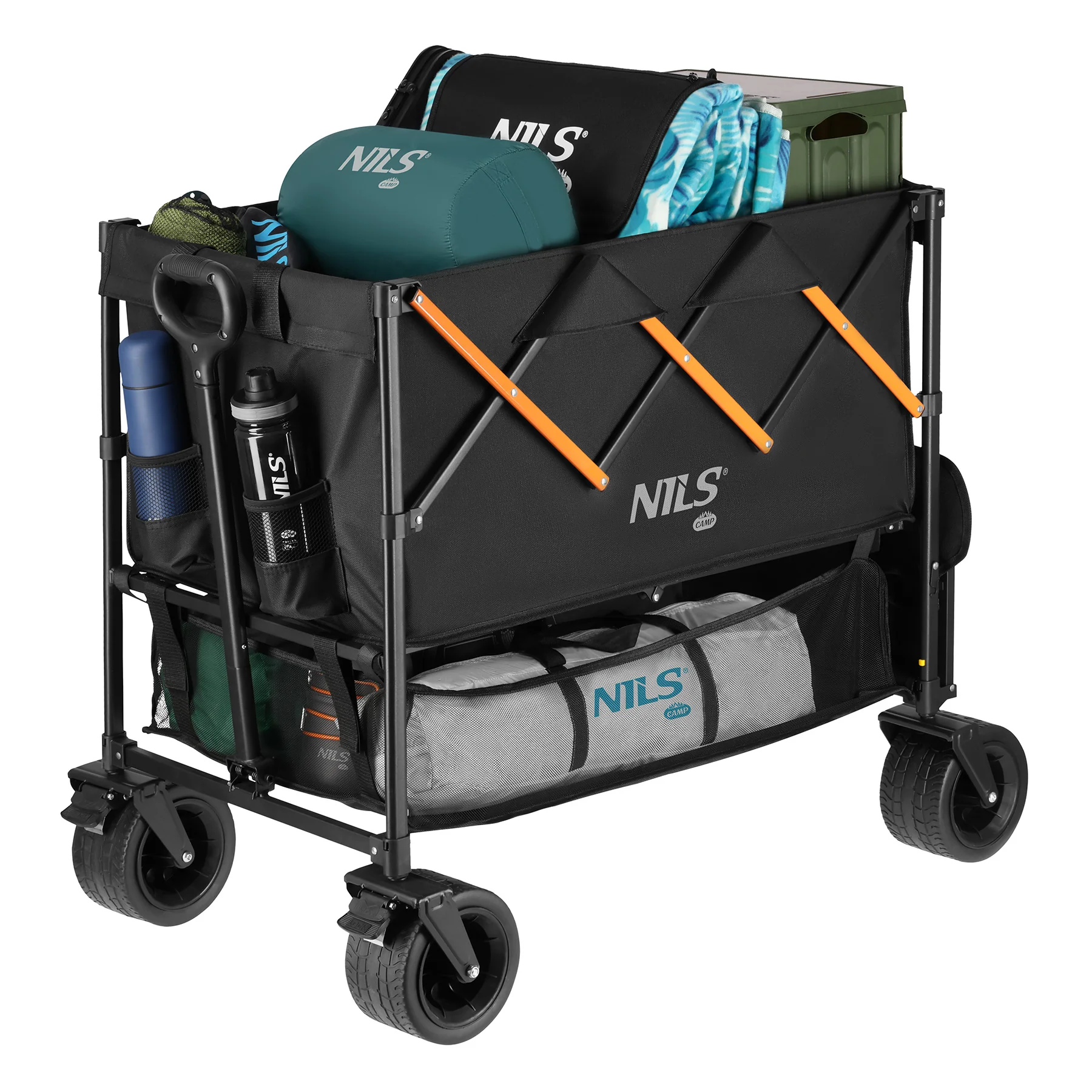 Nils Kempingový vozík NC2607 XXL 160L černo-oranžový