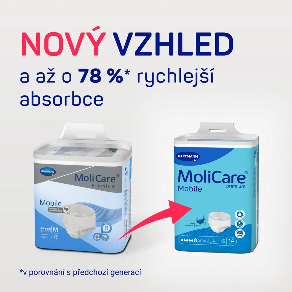 MoliCare Mobile 8 kapek vel. S inkontinenční kalhotky 14 ks