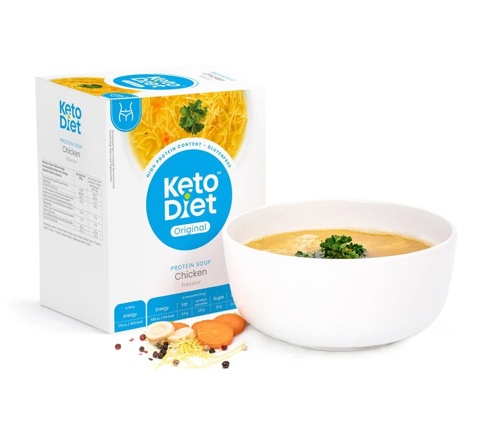 KetoDiet Proteinová polévka kuřecí s nudlemi 7 porcí