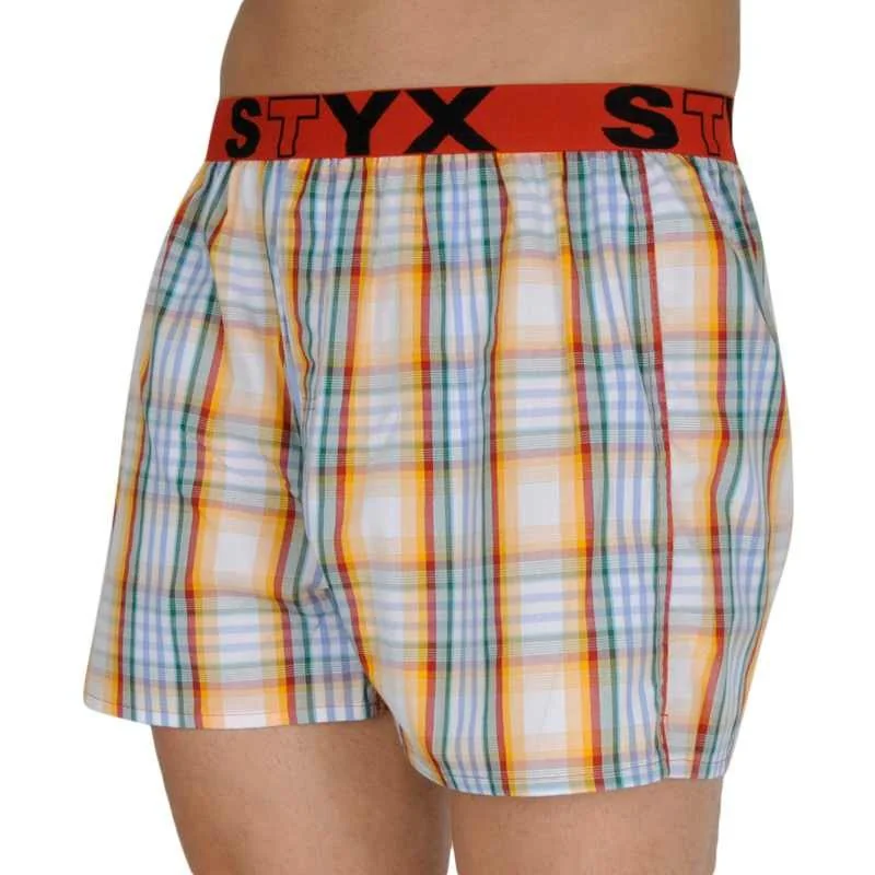 Styx Pánské trenky sportovní guma vícebarevné (B105) XL