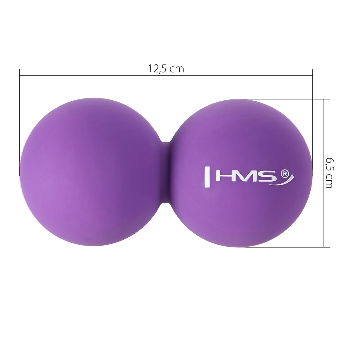 HMS Dvojitý masážní míč Lacrosse ball BLC02 fialový - 6,5cm