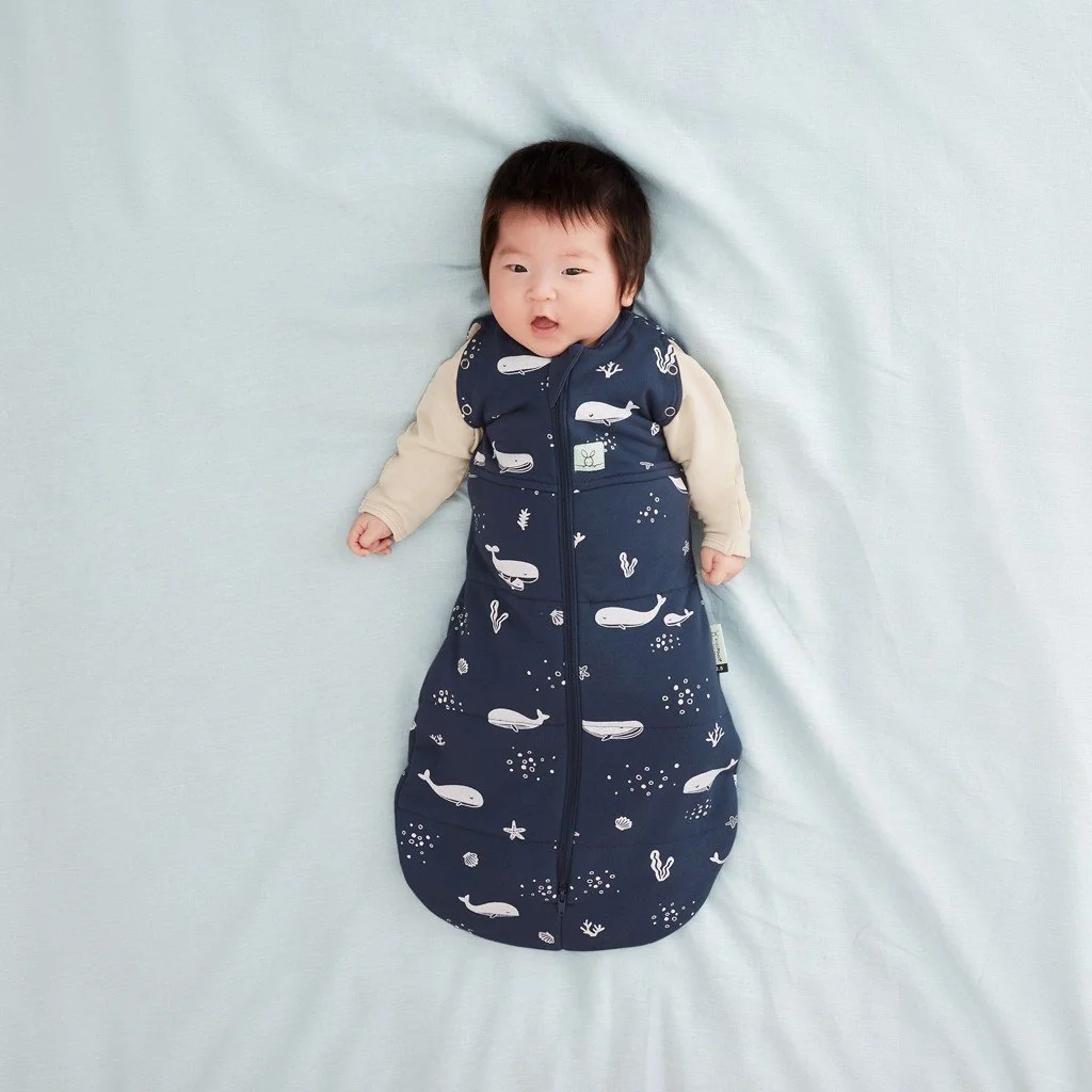 ergoPouch Zavinovačka a vak na spaní 2v1 Cocoon Whale 0-3 m, 3-6 kg, 2,5 tog