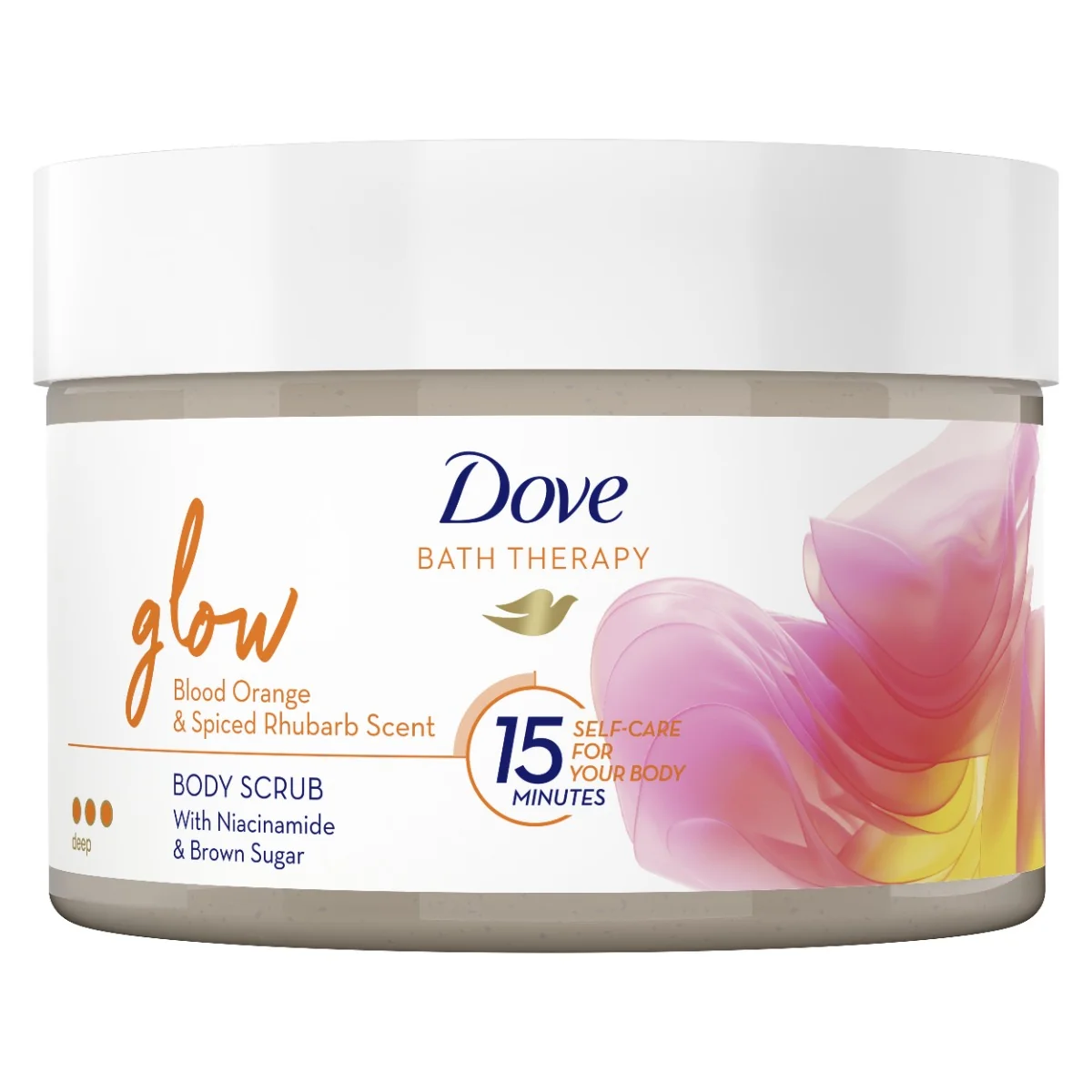 Dove Bath Therapy Glow tělový peeling 295 ml