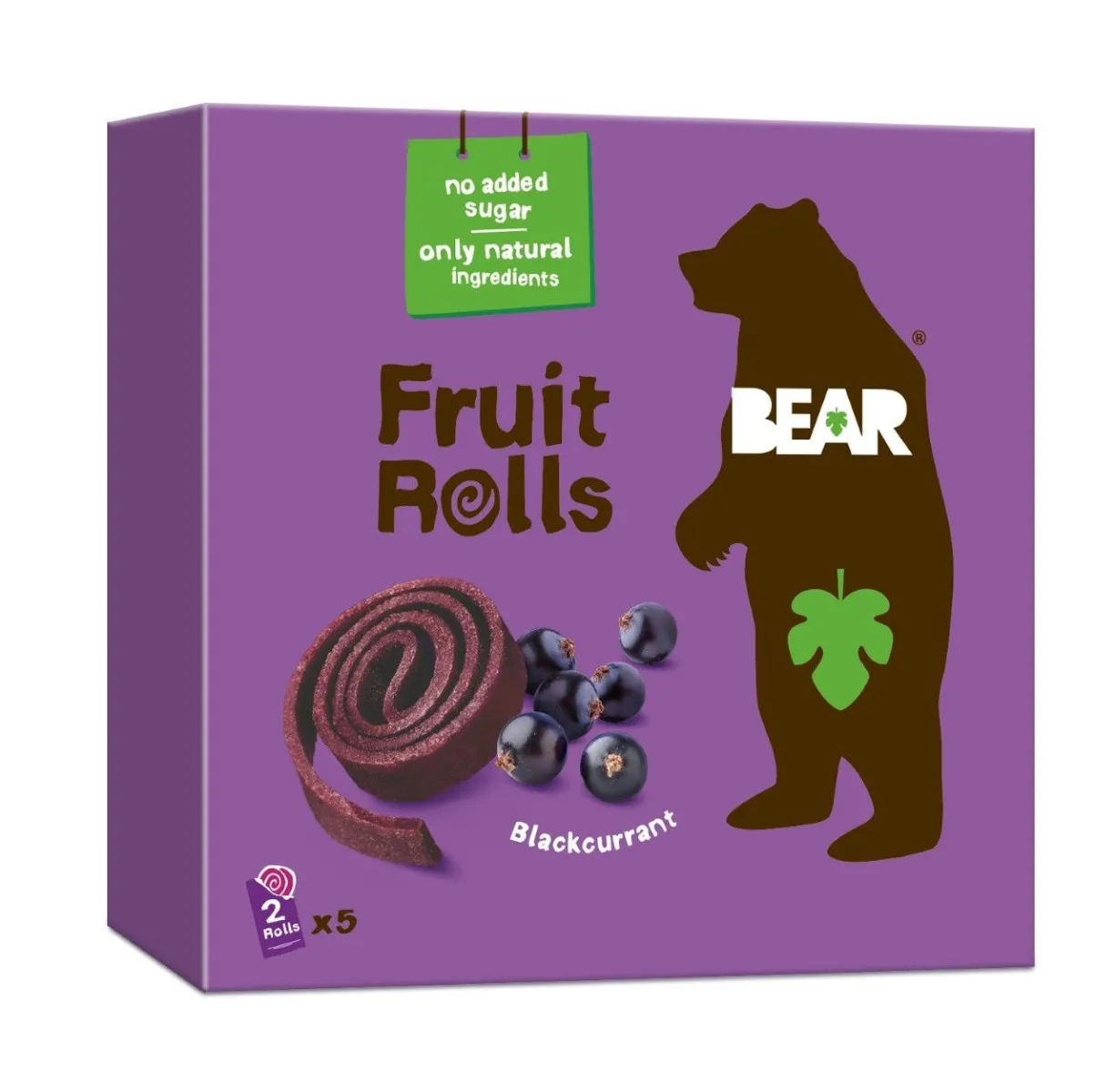 BEAR Fruit Rolls černý rybíz ovocné rolované plátky 5x20 g