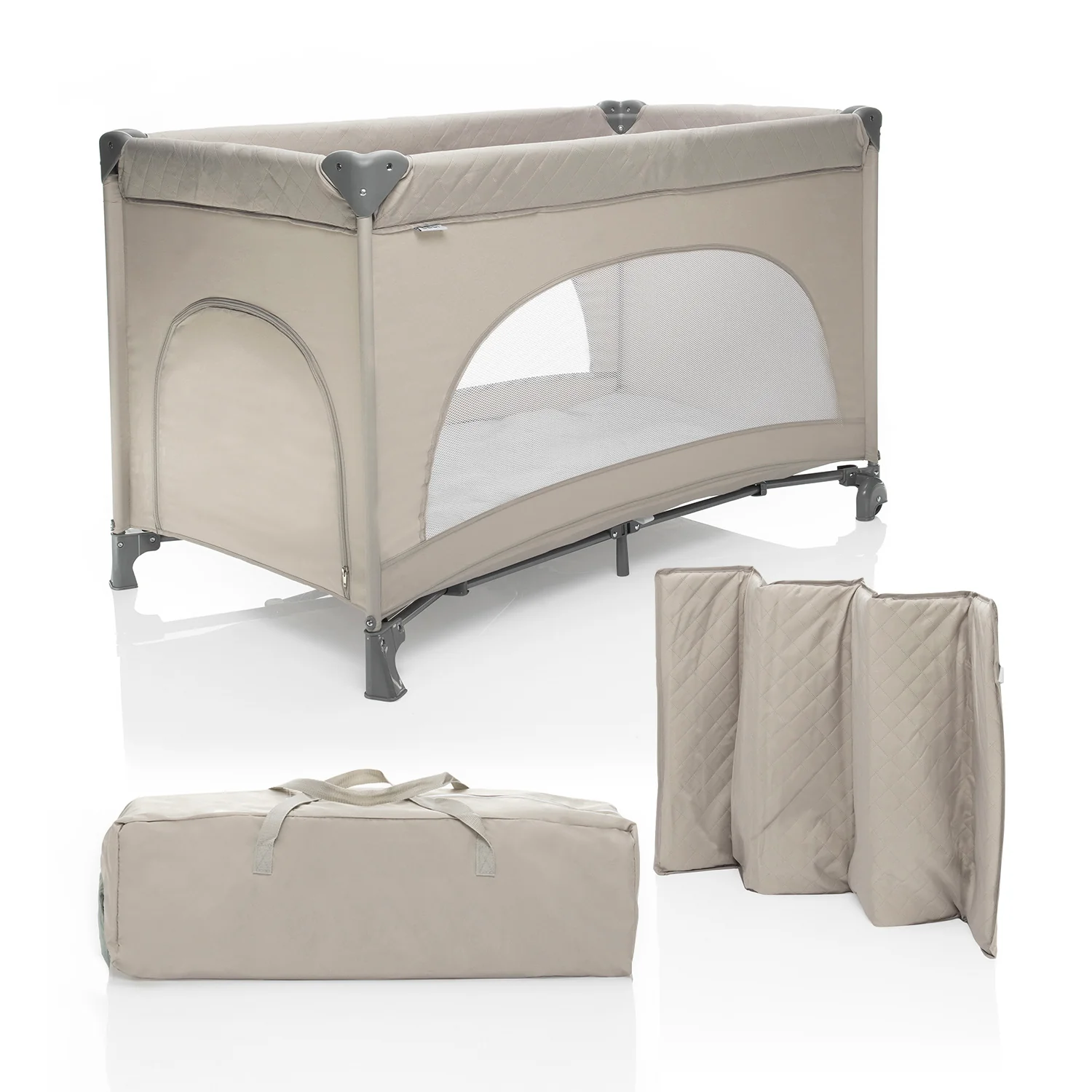 Zopa Postýlka skládací Lely, Sand Beige 3