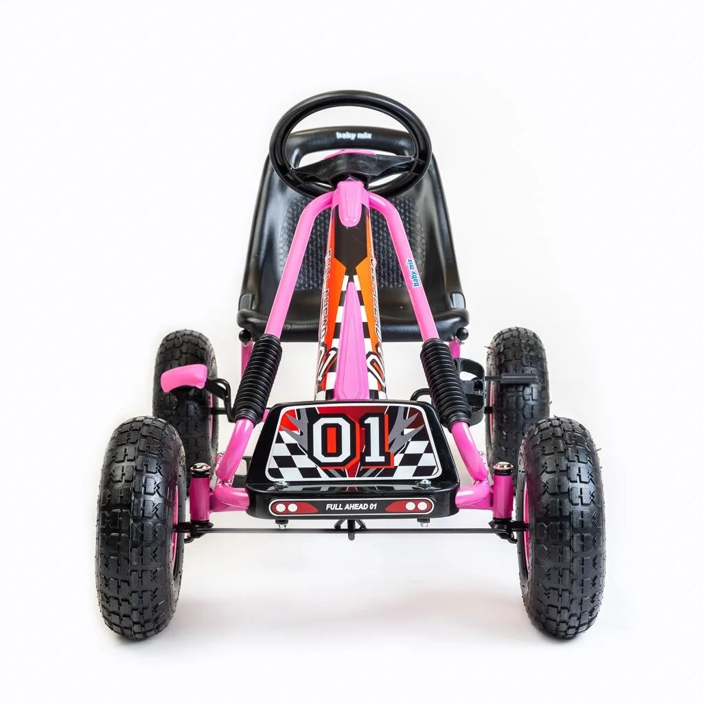 Baby Mix Dětská šlapací motokára Go-kart Razor růžová