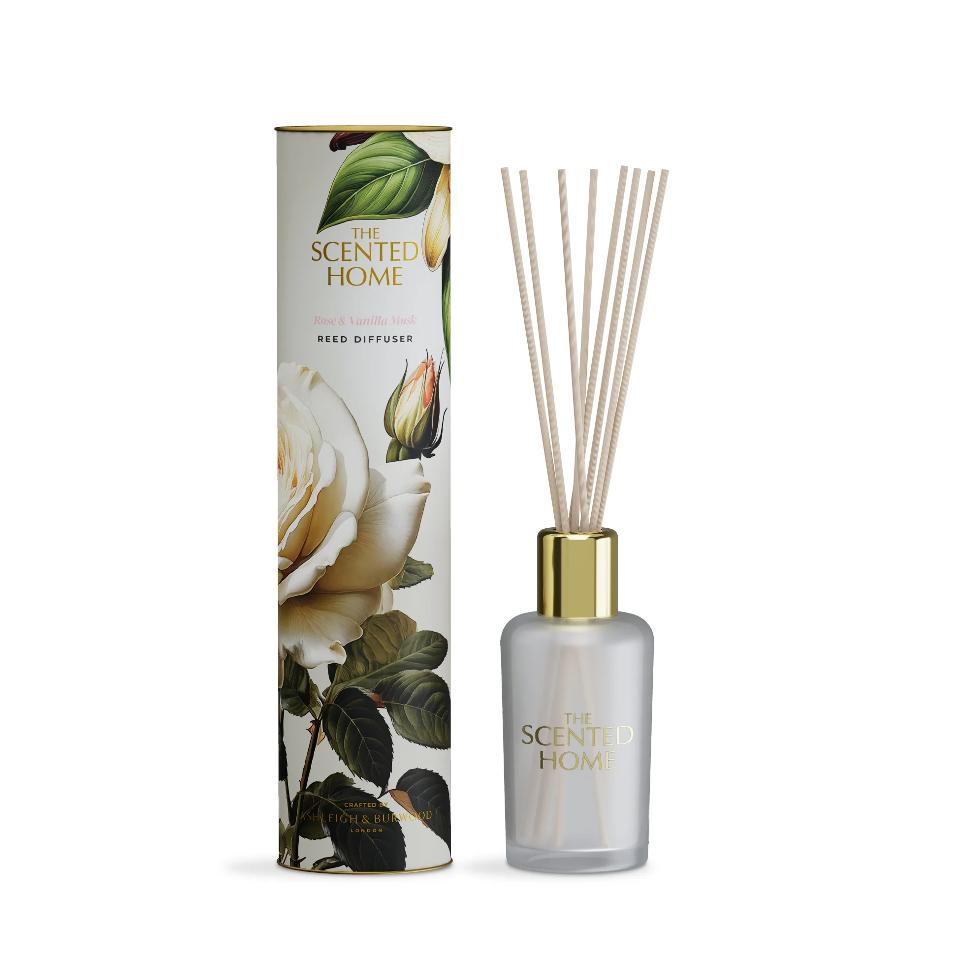 Ashleigh & Burwood London Vánoční difuzér THE SCENTED HOME - ROSE & VANILLA MUSK 150 ml