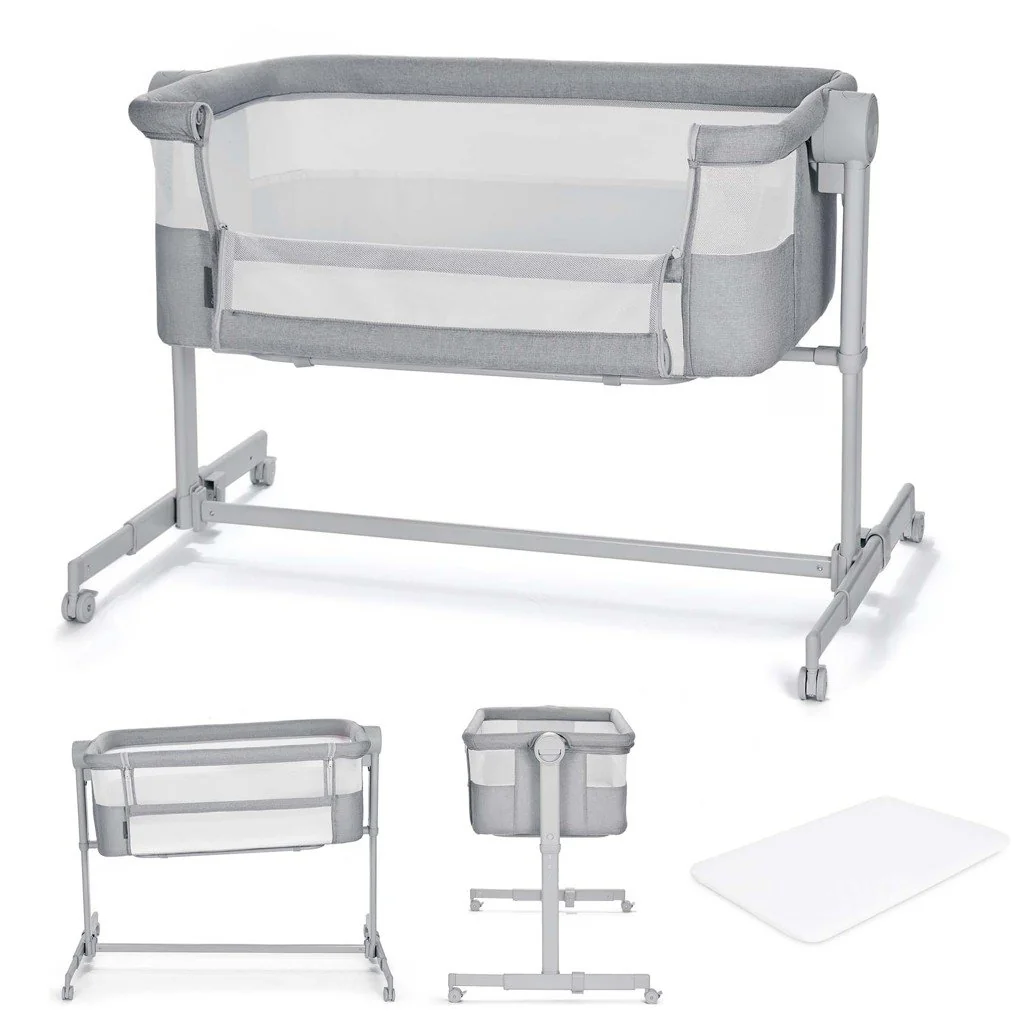 Kinderkraft Postýlka dětská polohovatelná Nestee Up2 Full Light Grey