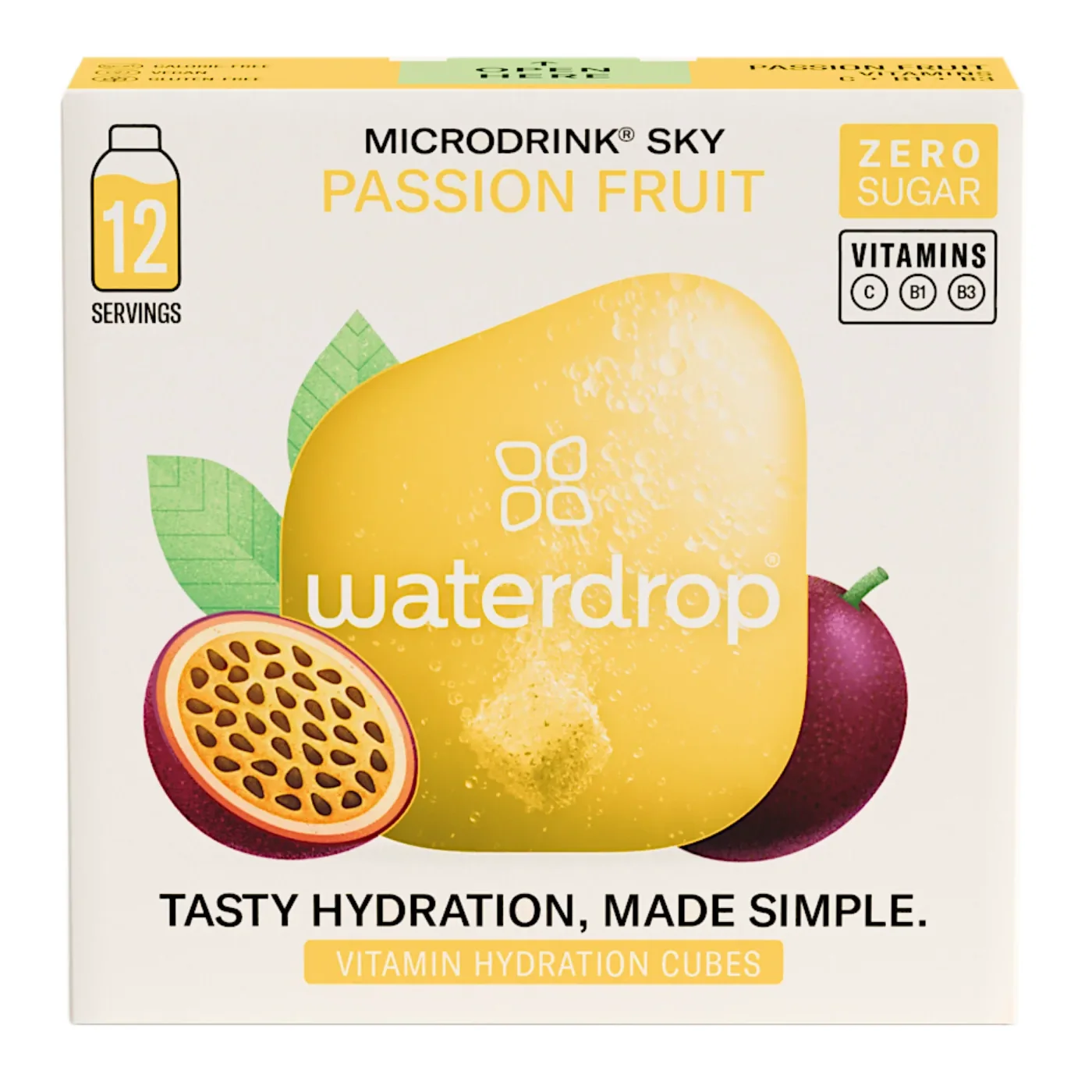 Waterdrop Passion Fruit ananasová jahoda, marakuja, opuncie 12 ks