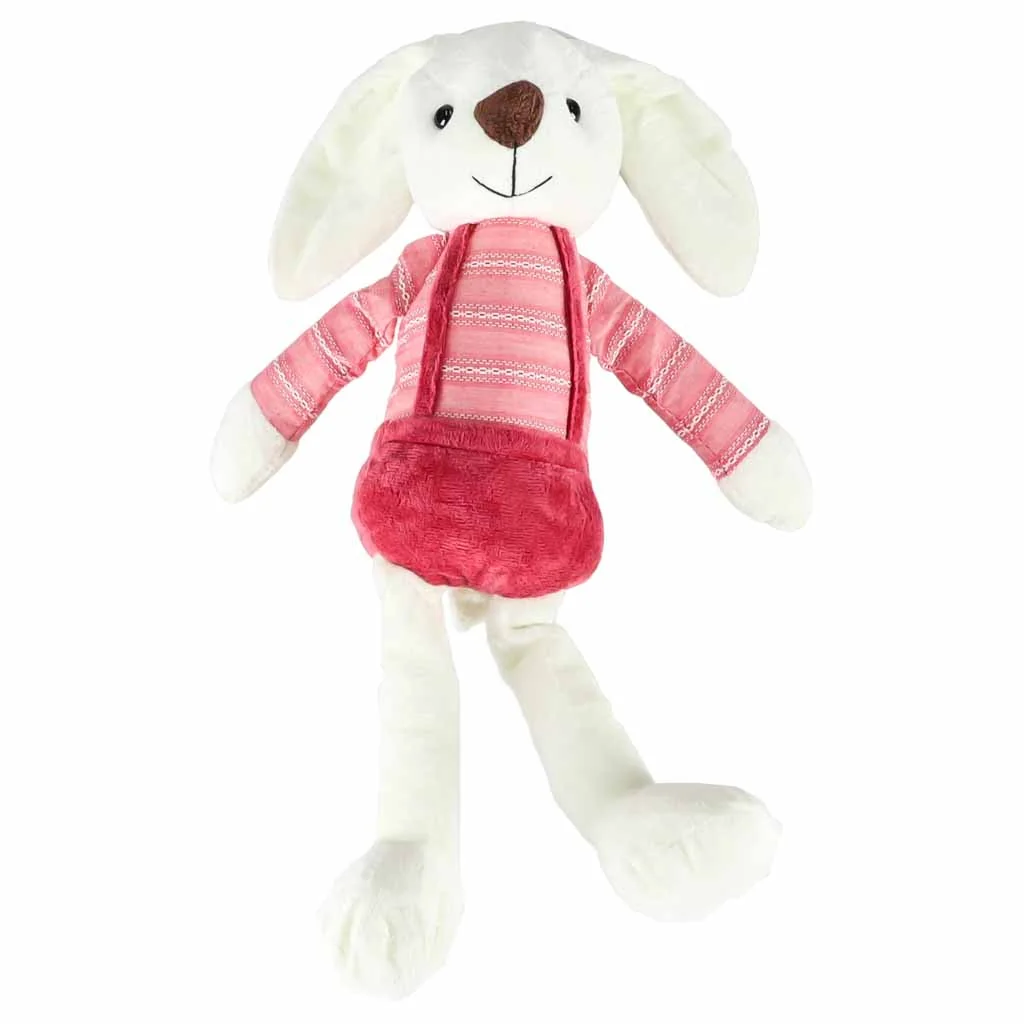TULIMI Velký plyšový králík v červených kalhotkách 36 cm