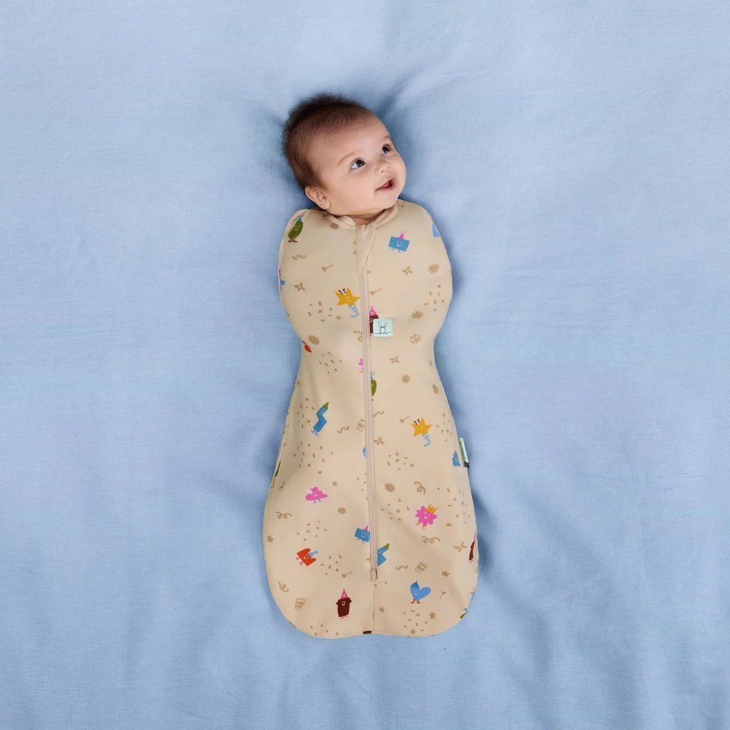 ergoPouch Zavinovačka a pytel na spaní 2v1 Cocoon Birthday Blobs 0-3 m, 3-6 kg, 1 tog