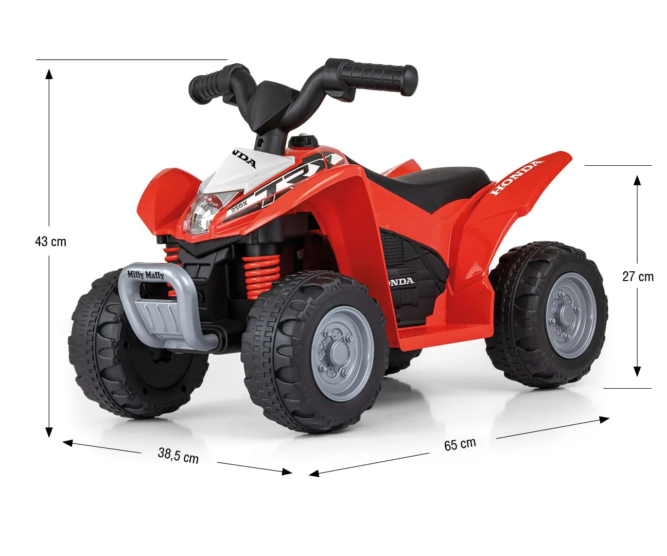 Milly Mally Honda TRX 250X – dětská elektrická čtyřkolka 6V s akumulátorem - červená