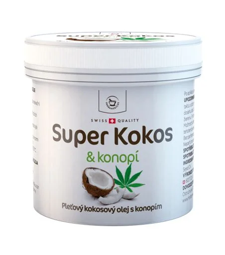 SwissMedicus Super Kokos a konopí pleťový olej 150 ml