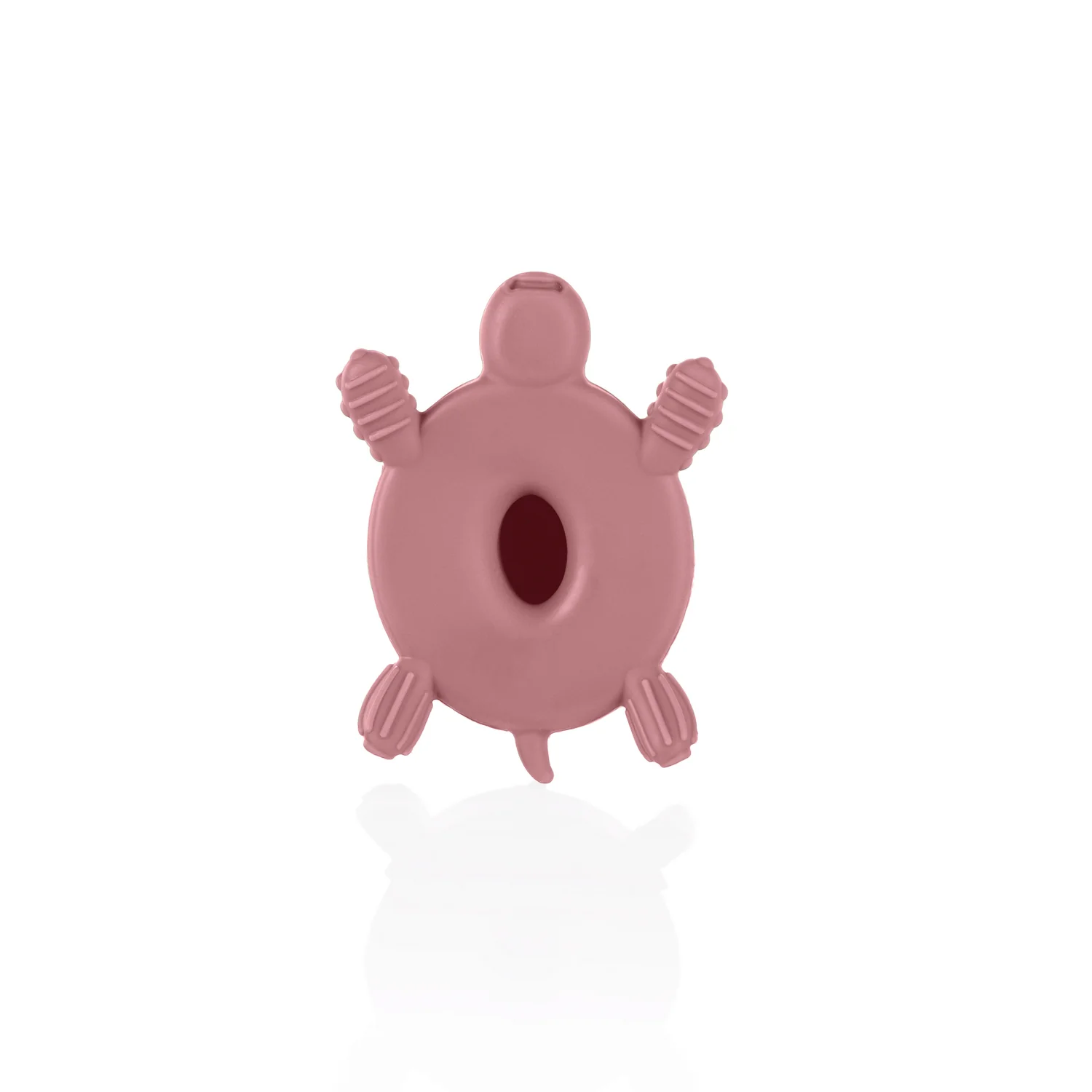 Zopa Silikonové dřevěné kousátko Turtle, Old Pink 1